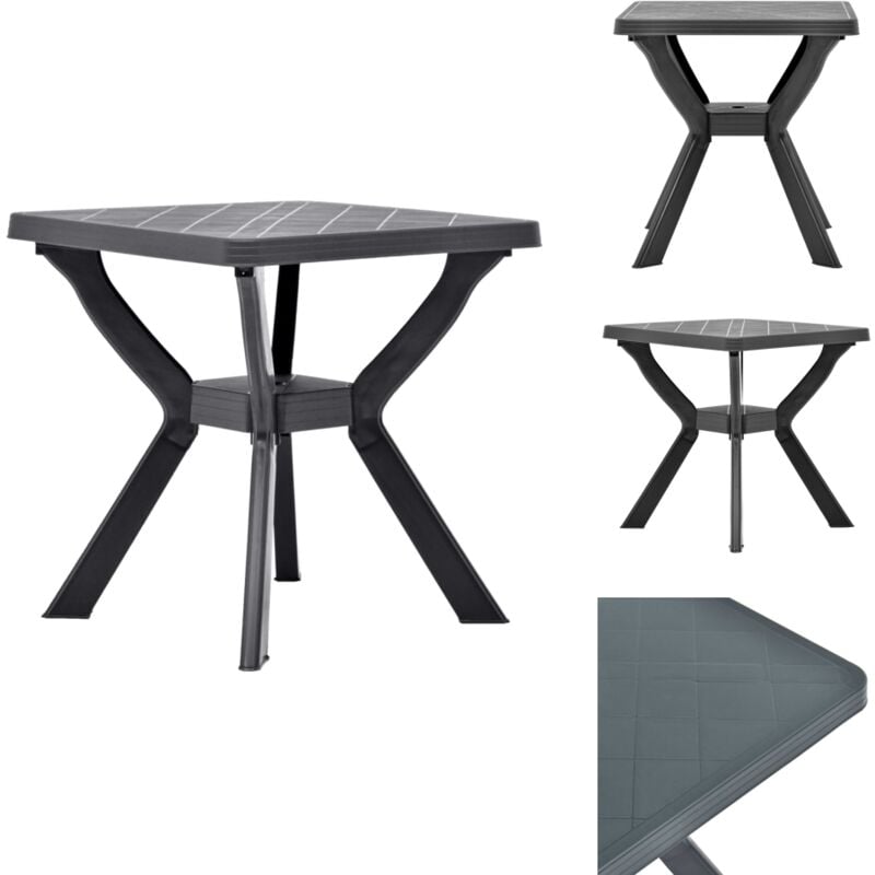 Bistrotisch Anthrazit 70x70x72 cm Kunststoff - Gartentisch - Bistrotisch - Kunststoffe Möbel - Outdoor Möbeln - Terrasse Möbel