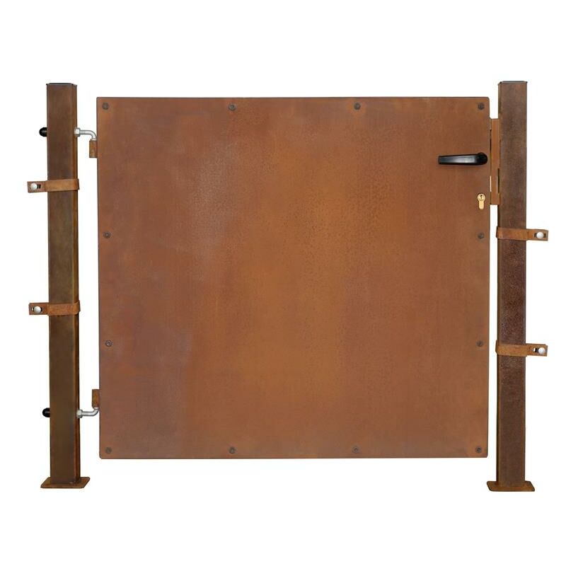 Estexo - Gartentür Zauntür Gartentor 160 cm Rost Hoftor Hoftür Gartenpforte Gartenzaun