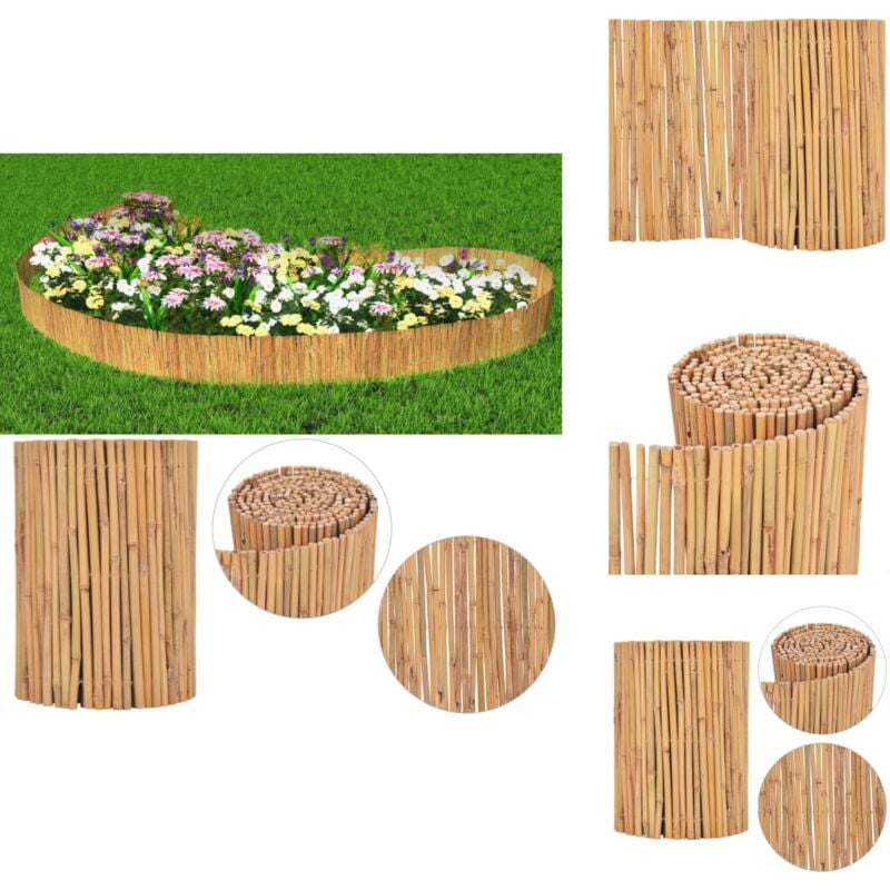 Gartenzaun Bambus 500 x 30 cm - Bambuszäunen - Gartenzaun - Holzzaun - Natürlicher Zaun - Gartenabgrenzung