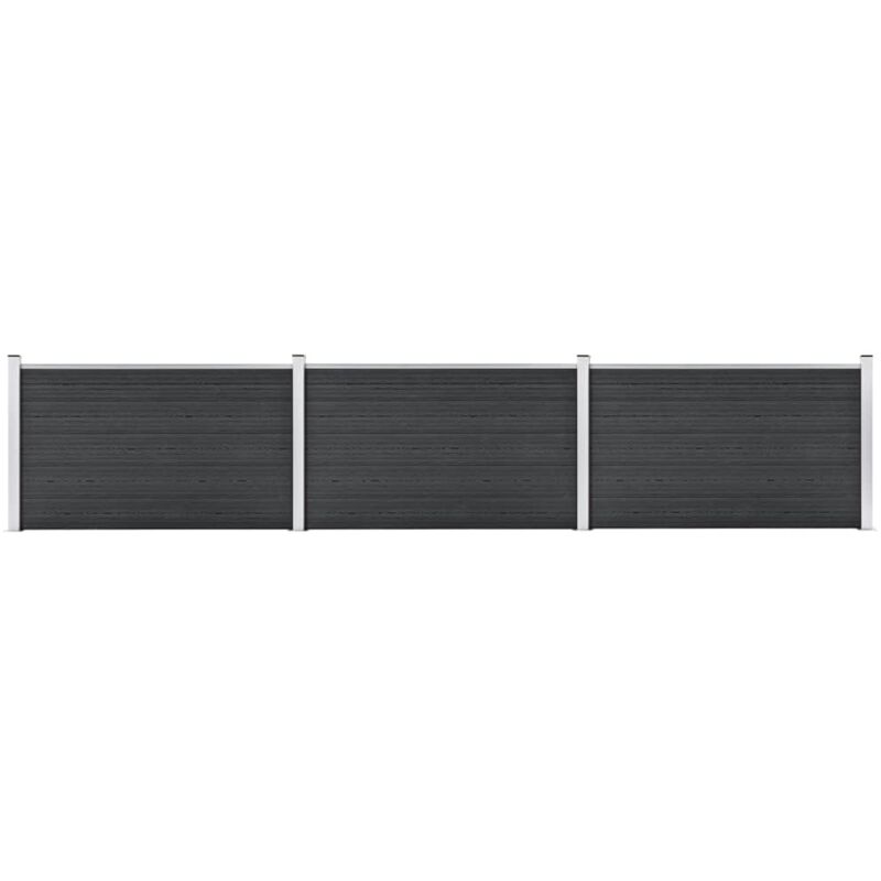 Gartenzaun wpc 526x106 cm Grau - Vidaxl
