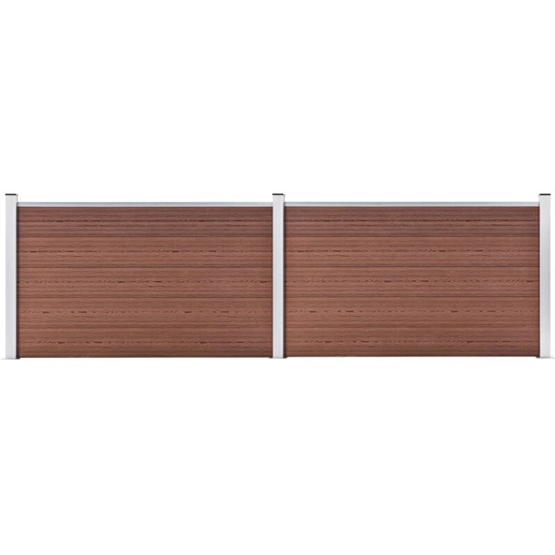 Vidaxl - Gartenzaun wpc 353x106 cm Braun