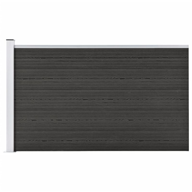 Gartenzaun wpc 175x105 cm Grau - Vidaxl