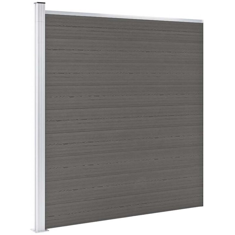 Gartenzaun wpc 175x186 cm Grau - Vidaxl
