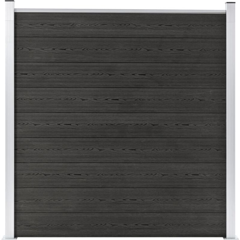 Gartenzaun wpc 180×186 cm Grau - Vidaxl