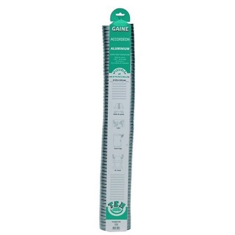 Akkordeon-Aluminiumhülle 125mm ausziehbar 850-3000