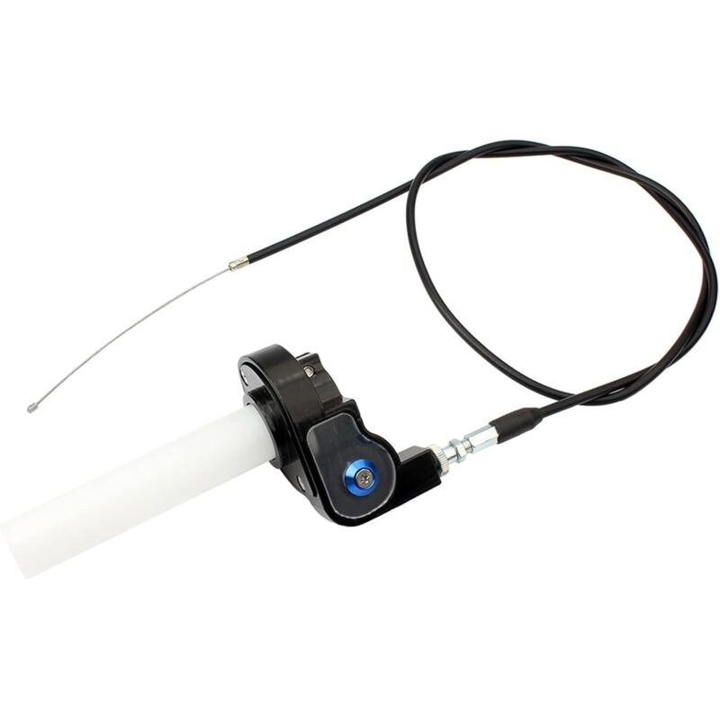 Gasgriff Mit Kabel, Aluminium Gaszuggriff mit Kabel, Schwenkbarer Gaszugsatz für 50-200Ccm Motocross ATV Dirty Bikes