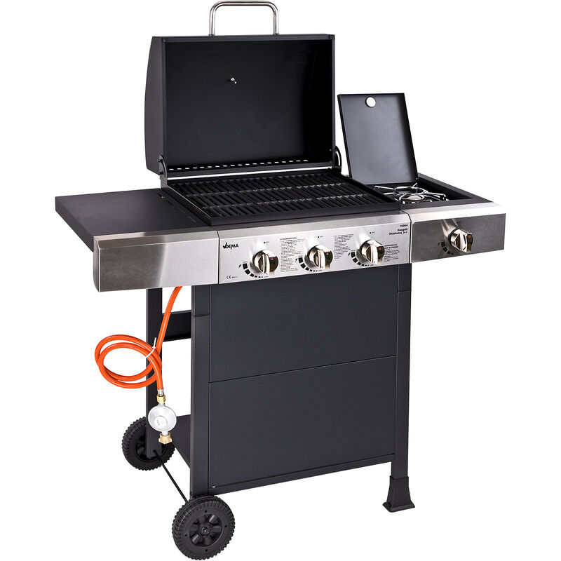 Dema - Gasgrill Oklahoma 3+1 Gasgrillwagen Seitenbrenner 4 Flammen Outdoor Cooking