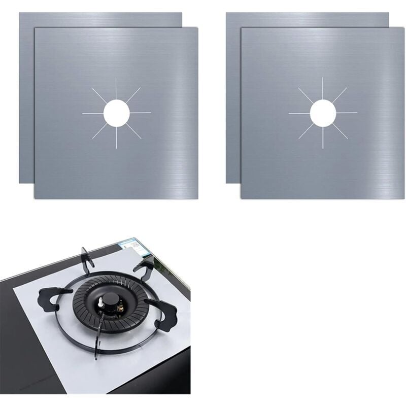 Mumu - Gasherd-Abdeckung, Gasherd-Matte, Gasbrenner-Herd-Abdeckung, Gasherd-Schutz, 0,2 mm Schutzabdeckung für Kochfelder, Gasherd
