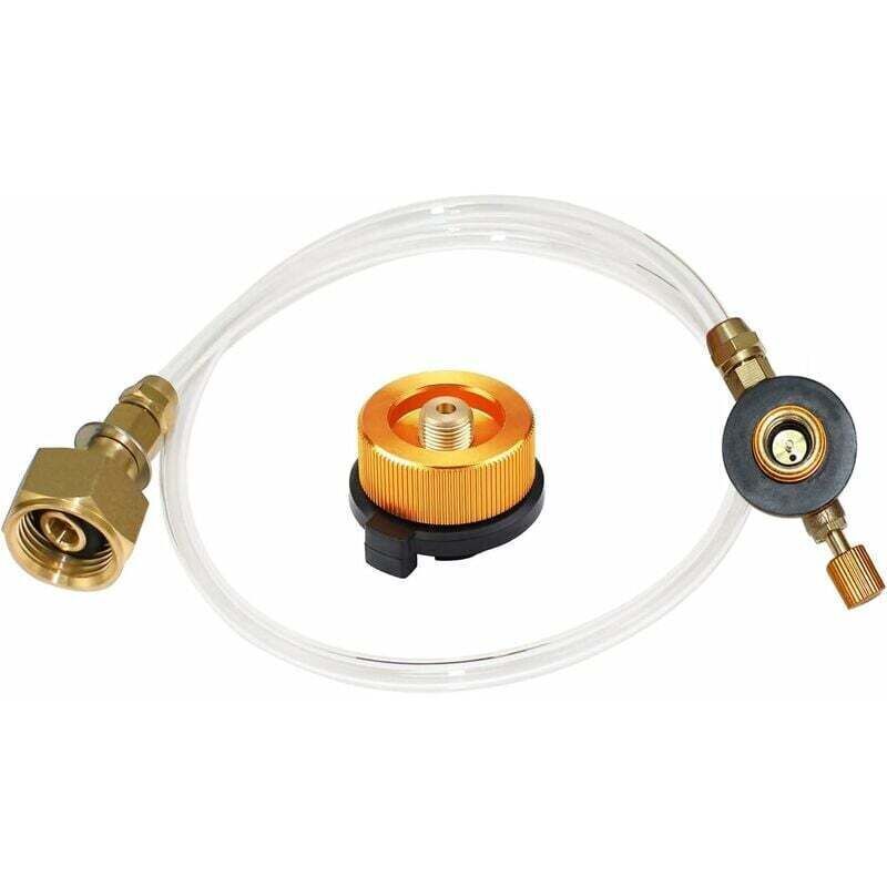 Gaskartuschenadapter für Outdoor-Gaskocher für Camping und Camping, Düsenadapter für Flüssiggas, Flachzylinder, Flaschenadapter