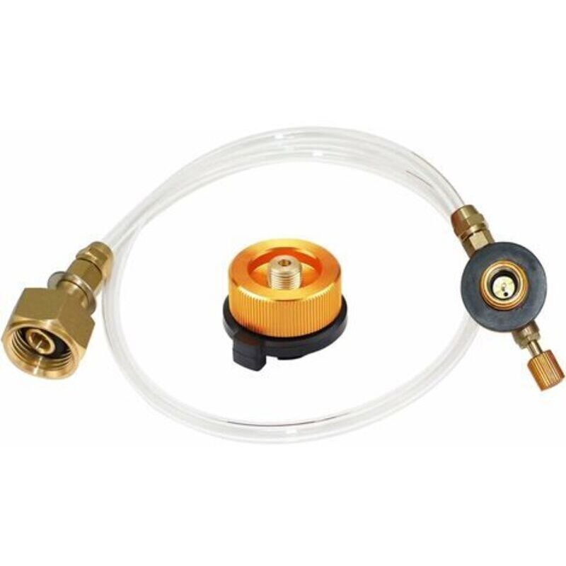 Gaskartuschenadapter für Outdoor-Gaskocher – Für Camping und Camping – Düsenadapter für Flüssiggas, Flachzylinder und Flaschen