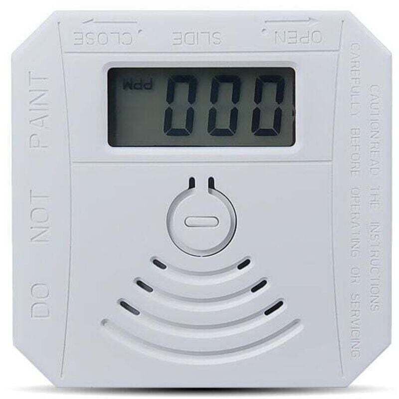 Gasmelder, kombinierter Kohlenmonoxid-Rauchmelder, batteriebetriebener CO-Rauchmelder mit LED-Anzeige, blinkendem Alarm und akustischem Warnsignal –