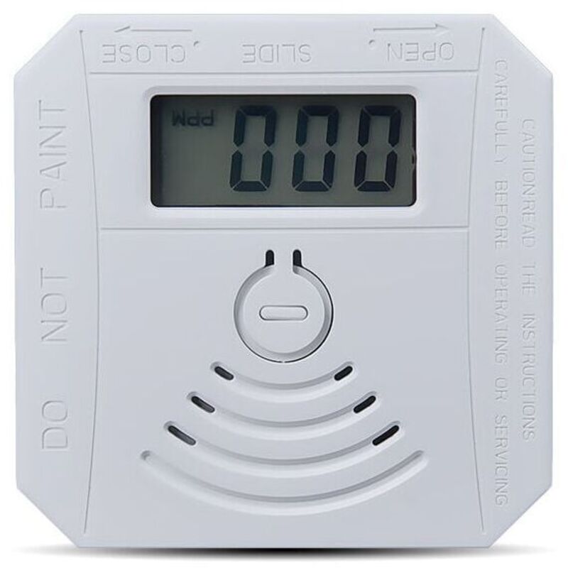 Gasmelder, kombinierter Kohlenmonoxid-Rauchmelder, batteriebetriebener CO-Rauchmelder mit LED-Anzeige, Blinklicht, akustischem Alarm und akustischem