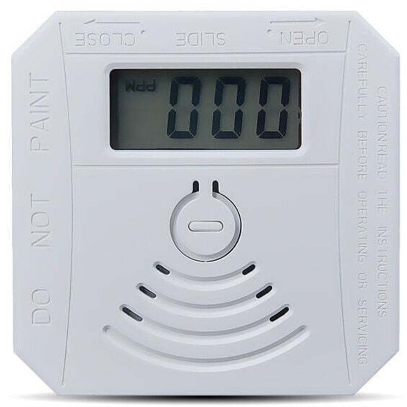 Gasmelder, Kombinierter Kohlenmonoxid-Rauchmelder, batteriebetriebener CO-Rauchmelder mit LED-Anzeige, Blinklicht, akustischem Alarm und akustischer