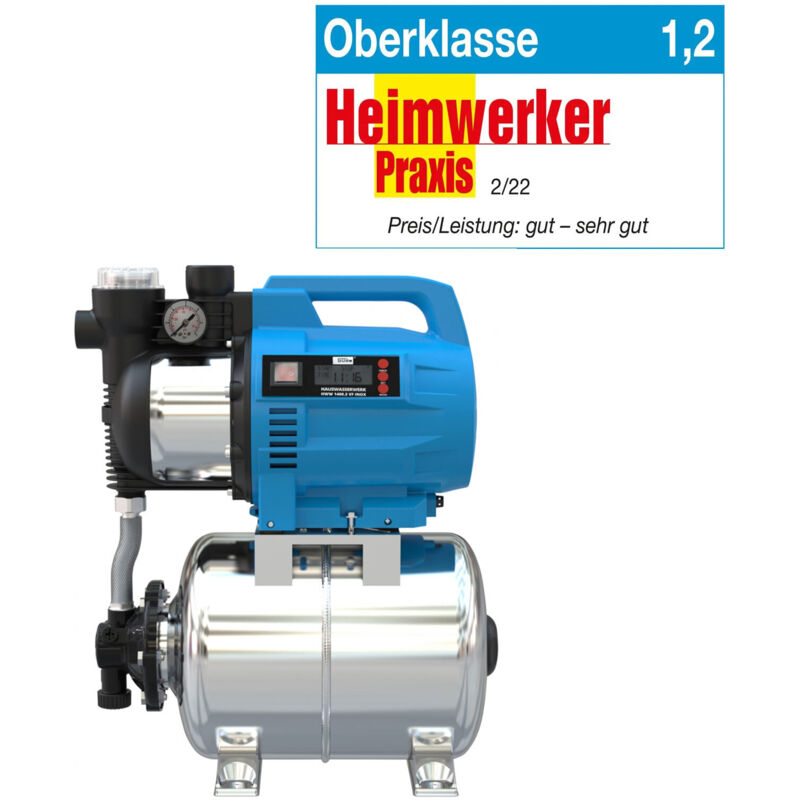 Güde - Hauswasserautomat Hauswasserwerk 4800 l Pumpe 1400 Watt hww 1400.3 vf inox