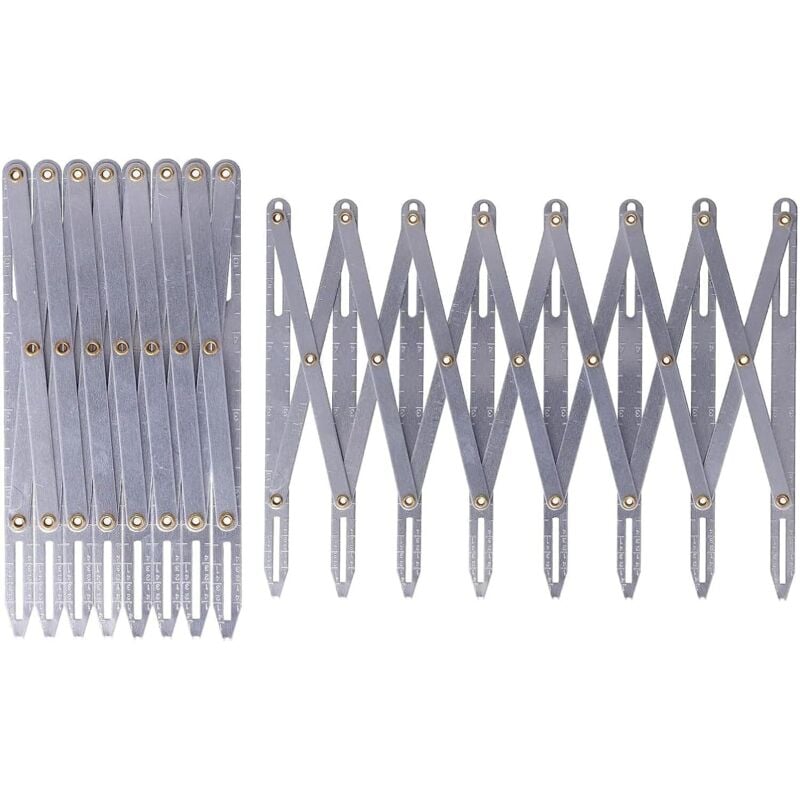 Geeignetes, ausziehbares Nähmaß, 16 cm/6,3 Zoll verstellbares Lineal, gleichmäßiger Aluminium-Teiler für den Haushaltsgebrauch, multifunktionales