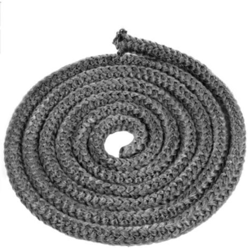 Geflochtene Dichtung für Einsatz und Ofen, 12mm x 2,5m Faserdichtung, Feuerfeste Dichtung, Dichtung Einsatz Kamin für Holzofen, Kamin, Wärme,