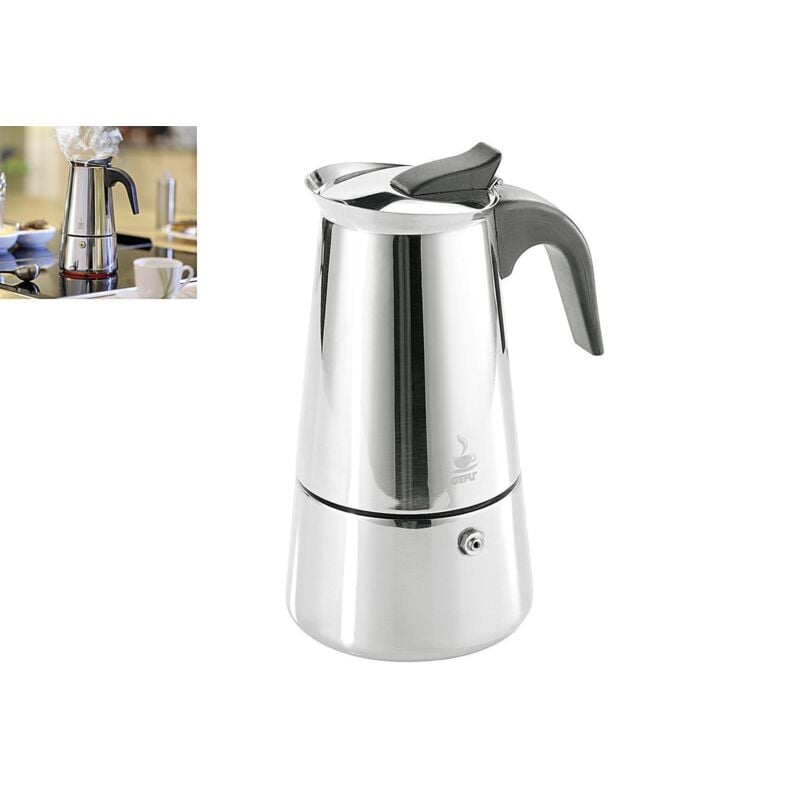 Gefu - 16160 manuelle Kaffeemaschine Italienische Kaffeemaschine Rostfreier Stahl