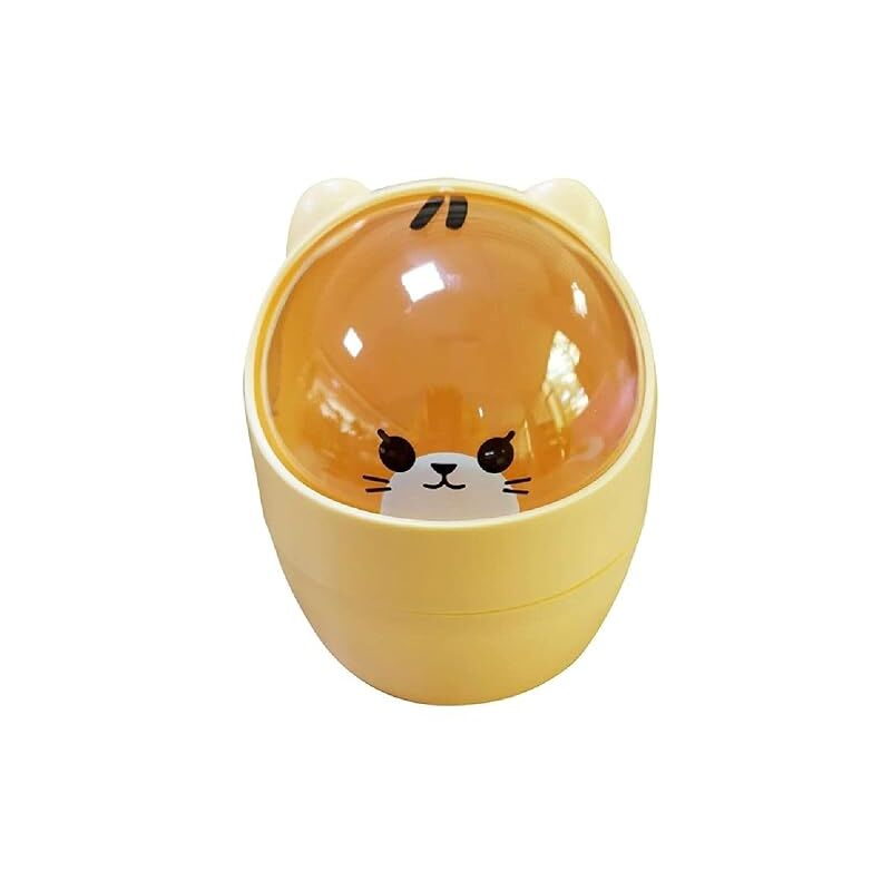 Linghhang - Gelb, Mini-Tisch-Mülleimer mit Deckel, tragbarer Tisch-Mülleimer, Make-up-Tisch-Mülleimer, für Zuhause, Wohnzimmer, Küche, Schlafzimmer,