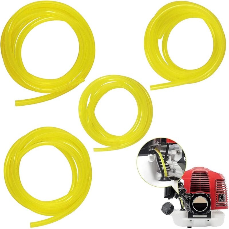 Gelb Transparent Kraftstoffschlauch Benzin 4 Stück Polyurethan Kraftstoffschlauch Universal Kraftstoffschlauch Benzin Ölschlauch 1,5 Meter für
