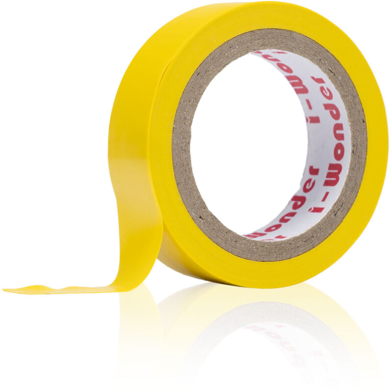 Rosfix Isolierband Gelb 10m – PVC-Material Stark klebend, 0,13 mm dick, 16 mm breit Kabelisolierung, elektrischer Schutz PVC-Isolierband
