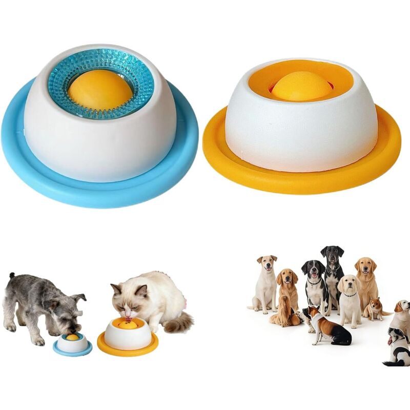 2er-Set Leckspielzeug für Hunde: Lecknapf, Leckball, Nassfutter, rutschfeste Leckmatte, Napf mit integrierter Kugel, Leckspielzeug für Hunde, Katzen