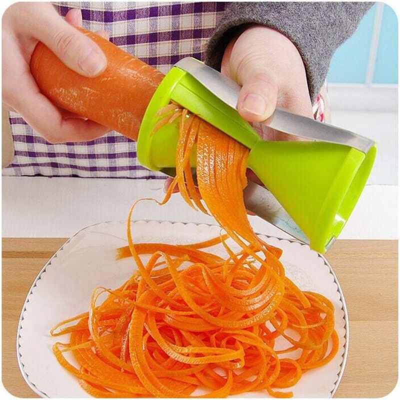 Gemüse-Spiralschneider – multifunktionaler manueller Spaghetti-Spiralschneider für Nudeln, Karotten, Gurken, Zucchini-Schneider, Spargelschäler,