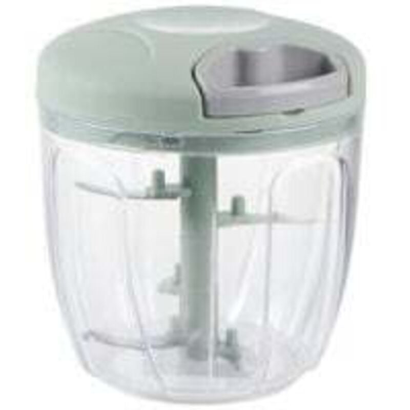 Alovez - Gemüsezerkleinerer, manueller Fleischzerkleinerer mit 5 Klingen, 900 ml Zwiebelsalat, Wurst-/Nussschneidemaschine, Babynahrung, grüne