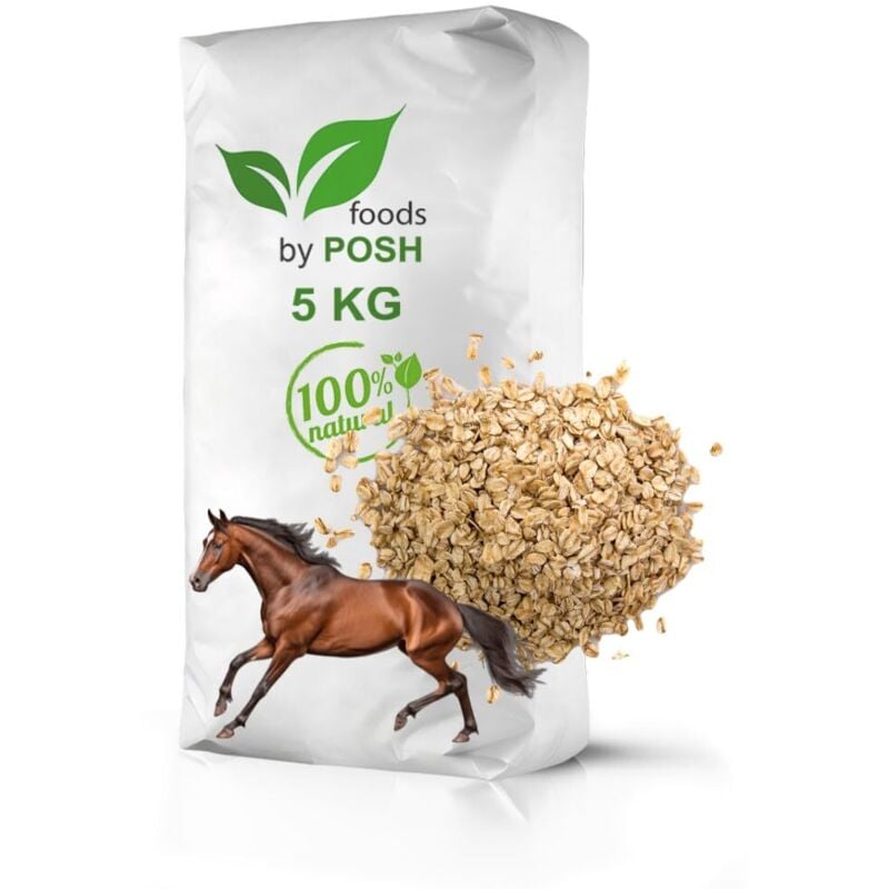 Gentechnikfreie Haferflocken, Vogelfutter für Nager, Pferdefutter (5 kg)