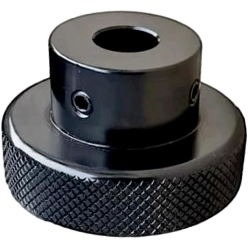 Gerändeltes Handrad aus schwarzer Aluminiumlegierung, 40 mm Außendurchmesser, 7 mm Bohrungsverstellgriff, Drehgriffe für Fräsmaschine, Bohrmaschine,