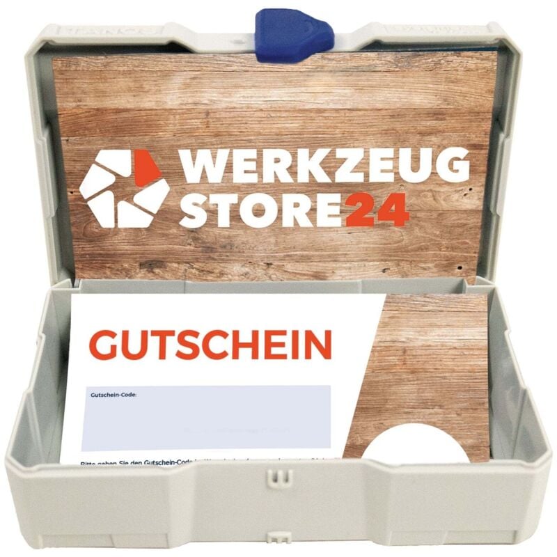 Ws24 - Geschenkgutschein Wert 100 € (Motiv Holz) - im Miniatur Systainer
