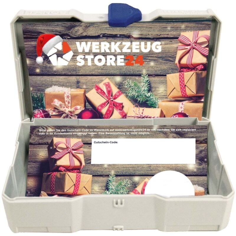 Ws24 - Geschenkgutschein xmas Wert 100 € (Motiv Geschenke) - im Miniatur Systainer