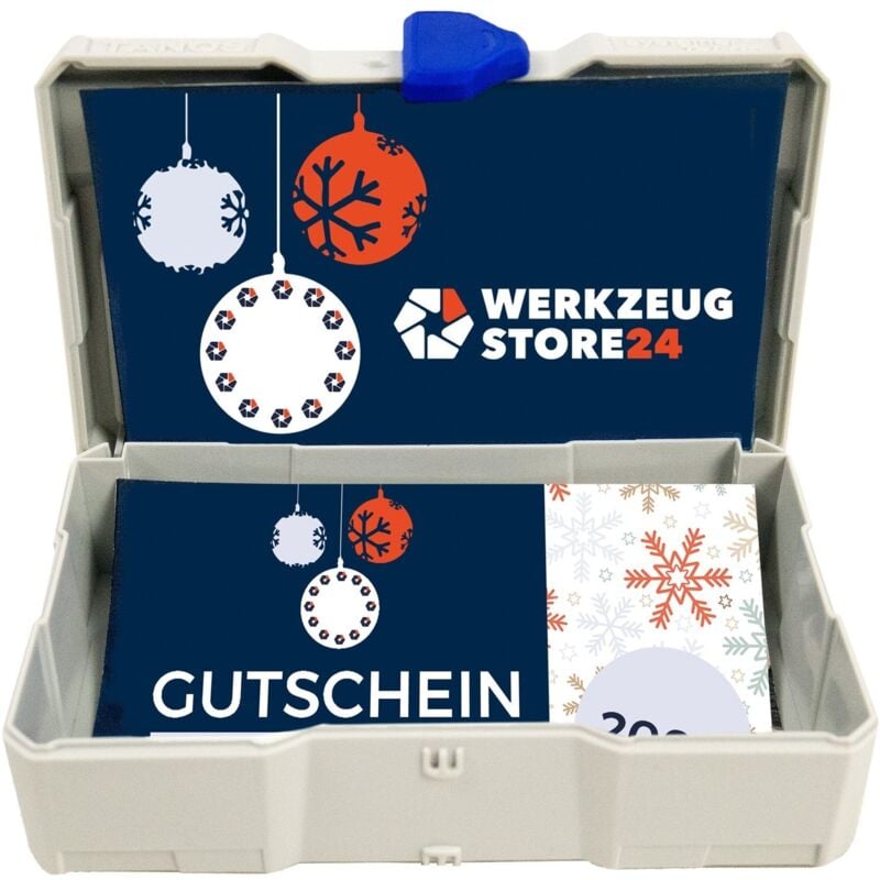 Geschenkgutschein XMAS Wert 50 € (Motiv Kugeln) - im Miniatur Systainer