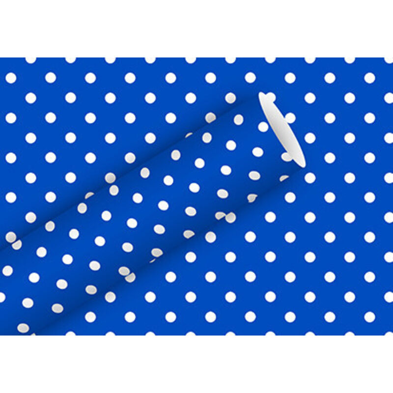Geschenkpapier blau mit Punkten 2 m Geschenkpapier
