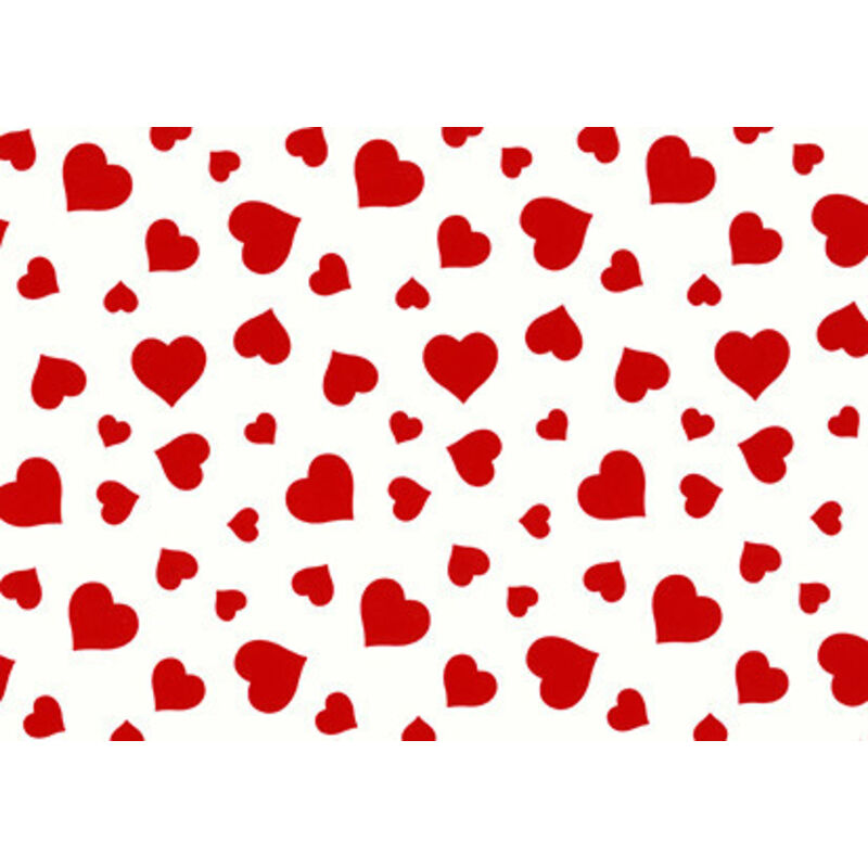 Geschenkpapier lovely rote Herzen 2 m Geschenkpapier