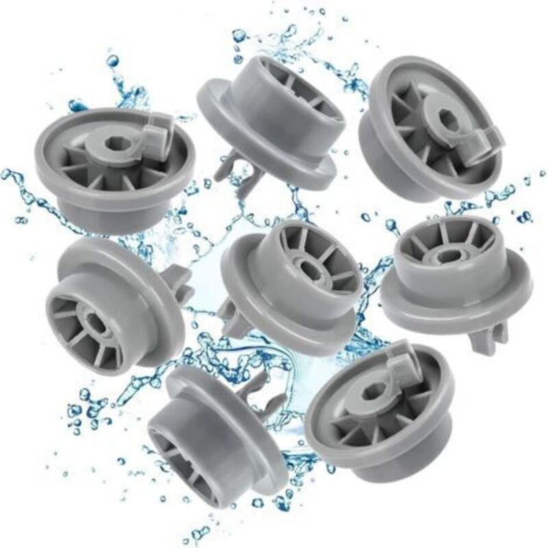 Geschirrspüler Set mit 8 Rädern für den unteren Korb, Geschirrspüler-Räder für den unteren Korb, Spülmaschinenräder für den unteren Korb, passend für