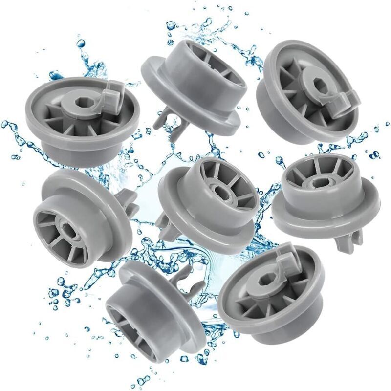 Geschirrspüler-Unterkorbrollen, 8er-Set, Geschirrspüler-Korbrollen, Geschirrspülerrollen für den Unterkorb, kompatibel mit den meisten Geschirrspülern