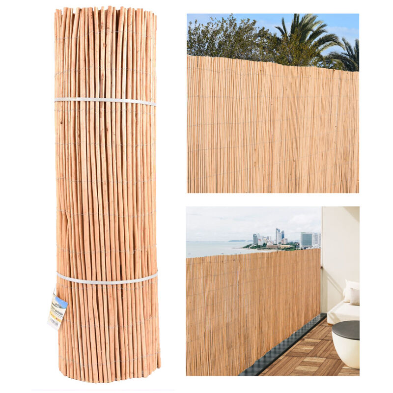 Suinga - Naturale Weidenmatte Sichtschutz Balkon geschält 1x5 m, Sichtschutz 85 %, nützlich für Beschattung oder Abgrenzung Ihres Gartens