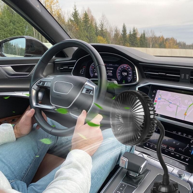 Getränkehalter-Ventilator, Getränkehalter-Ventilator für Auto, Getränkehalter-Ventilator für Auto, lkw, Van, Golfwagen (ohne Batterie)