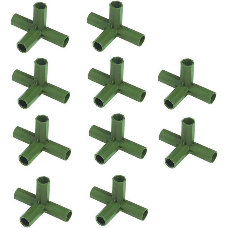 Gewächshaus-Rahmenverbinder, Gewächshaus-Rahmen-Möbelverbinder, 10 Gartenrahmen-Verbindungszubehör, 16 mm stabile Halterung für Gewächshaus-Rahmen