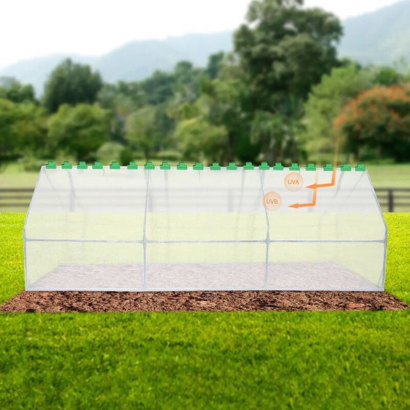 Gewächshausbogen Gartenhaus Gewächshaus, kleines Gewächshaus, offene Struktur unten, mit Klemmen usw. Zubehör 270x90x90 cm