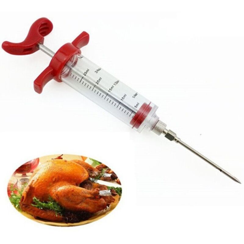 Gewürzspritze Küchenzubehör Rote Gewürzspritze