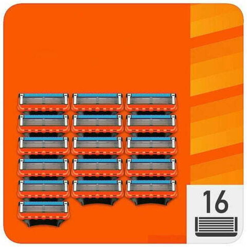 Gillette Fusion, freihändige Rasierklinge, 16 Rasierklingen, präzisionskonturiert, doppelter Gleitstreifen