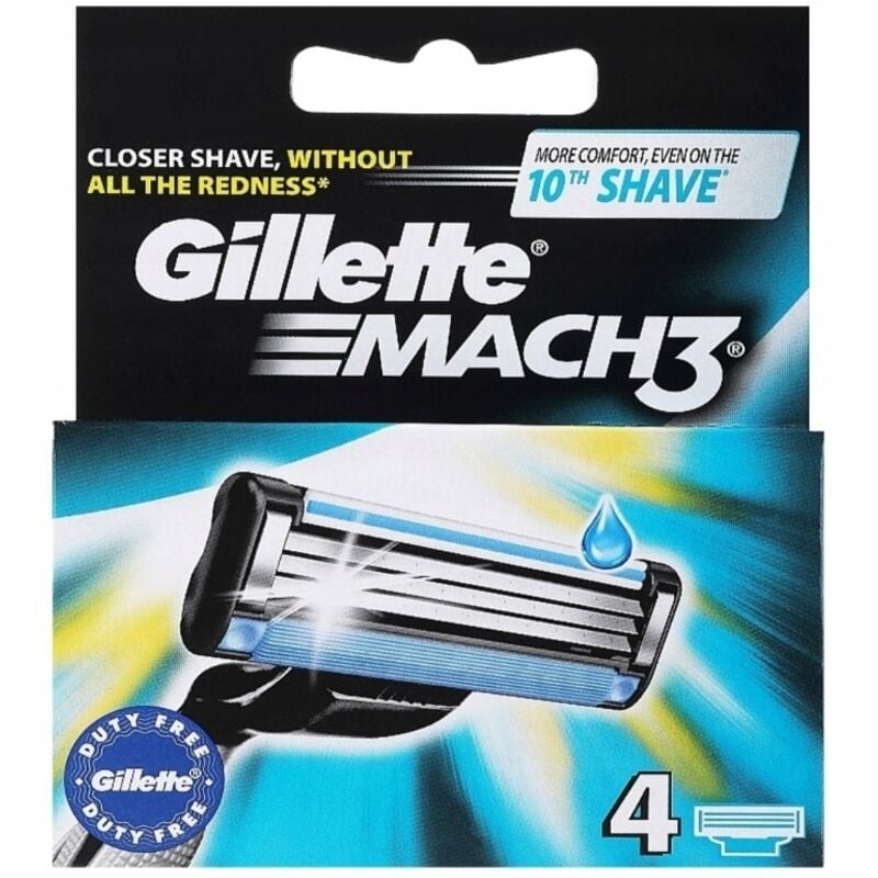 Gillette Mach3 Rasierklingen, 4 Stück Ersatzklingen