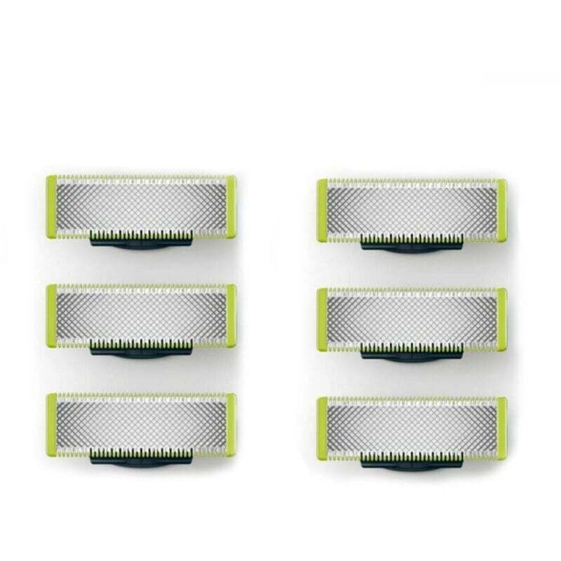 Gilt für OneBlade – Ersatzklingen für OneBlade Elektrorasierer/Trimmer, robuster Edelstahl, Trimmen, Stylen und Rasieren, 6er-Pack