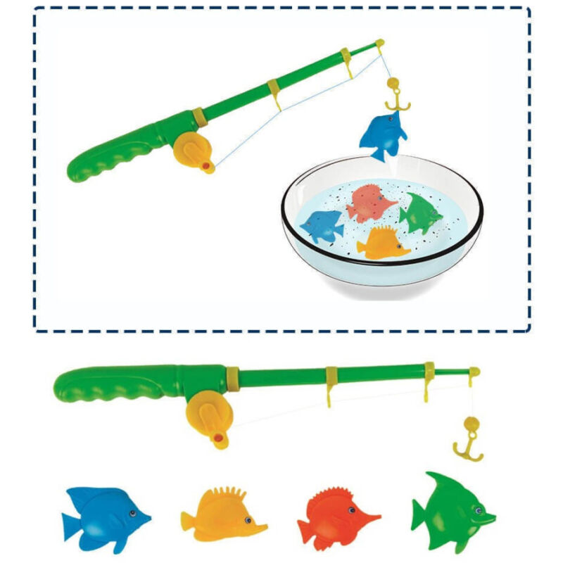 Trade Shop Traesio - Trade Shop - spielzeug spiel schöne angelrute 4 kleine fische kinder -