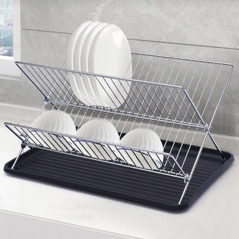 Gitter Design Asphalthalter, Geschirr Geschirr Aufnahme, klappbares Design, kann 10kg tragen