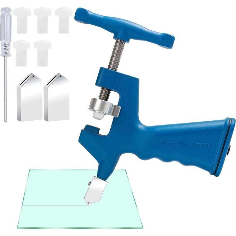 Glas-Coupé 2 und 1 für Glasscheiben, Spiegel, Ensemble professioneller Glas-Coupé-Werkzeuge, Glas-Coupé, Glas-Coupé für die Herstellung