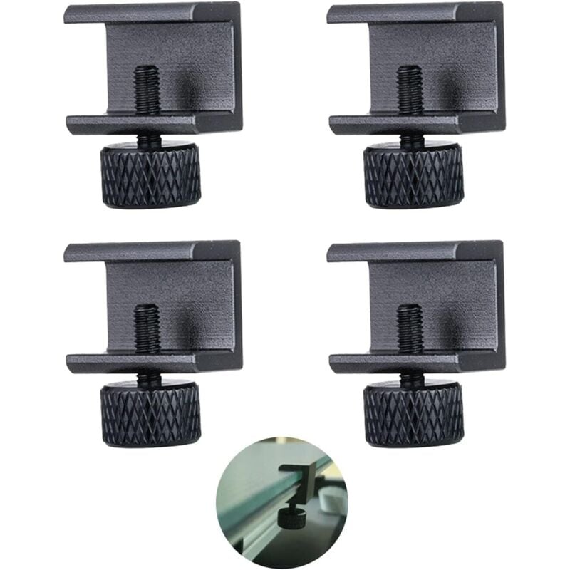 Glasbettklammern, Glasregalhalterung, Aluminiumlegierung, Heißbett-Glasplattform-Montagehalterung für 3D-Drucker, verstellbares 3D-Druckerzubehör, 4