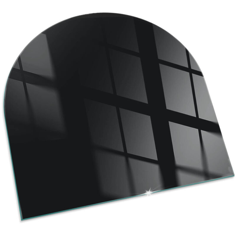 Glasplatte für Kaminofen Sicherheitsglas Schutzplatte Glasbodenplatte für Kamin Hitzeschutz für Kamin Funken Elegant Farbe Dunkelgrafit 100x100 cm