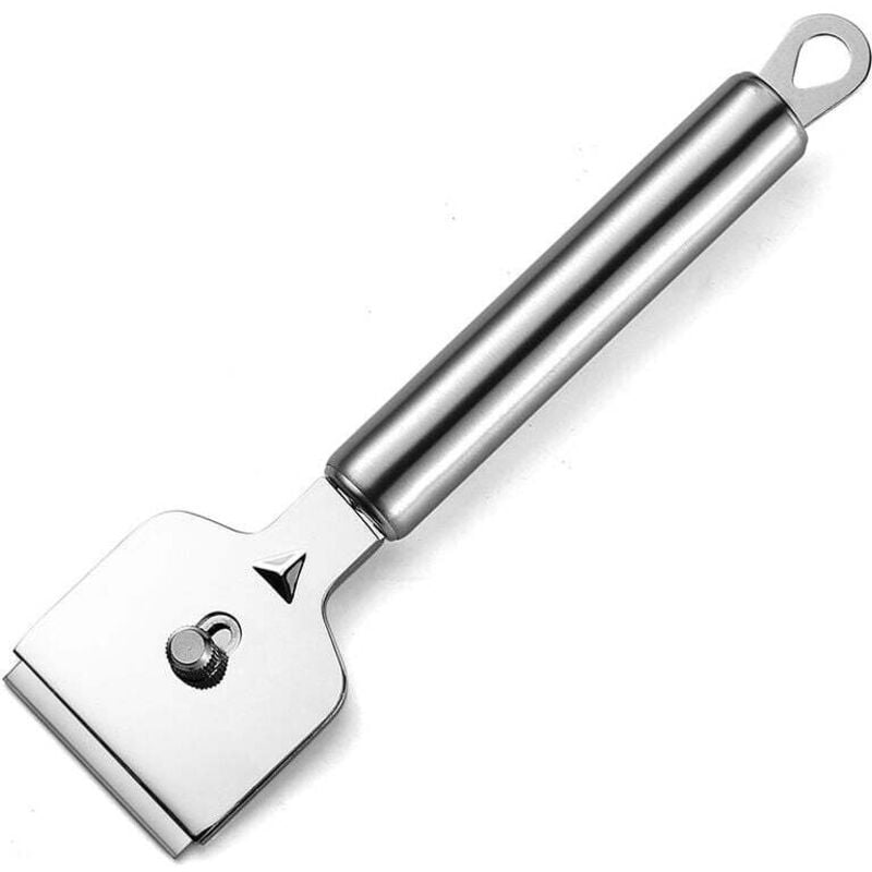 Glasschaber, Ceranfeld-Schaber-Reiniger für Induktionsherd, Auto, Glas, Spiegel, Aufkleber, Reinigung (Edelstahl) , - Ahlsen